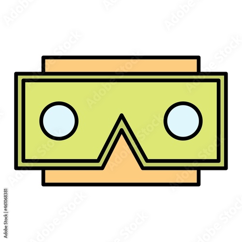 Vector Stereoscope Filled Outline Icon Design