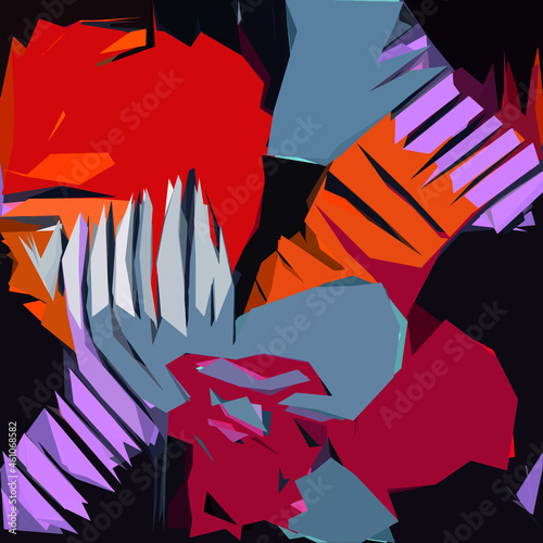 Abstract diagonal pattern from a modified image of a mixed autumn forest. Diagonal ornament in natural colors of autumn forest camouflage Leopard pattern.