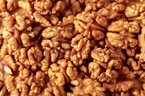 Background of walnuts.