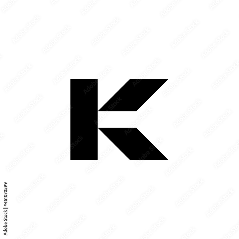 K Initial letter monogram logo