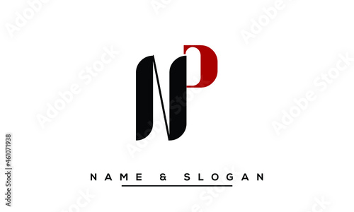 NP,  PN,  N,  P   Abstract Letters Logo Monogram