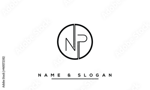 NP,  PN,  N,  P   Abstract Letters Logo Monogram