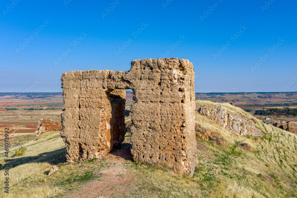 ruins of an ancient castle in spain, built by muslim culture