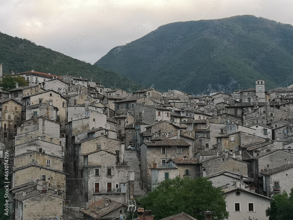 beautiful town of Scanno in Abruzzo Italy