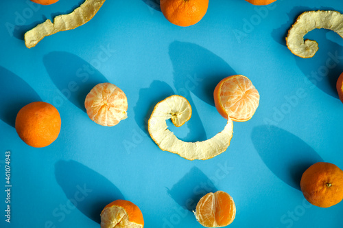 Fototapeta Naklejka Na Ścianę i Meble -  Top view of clementine fruits