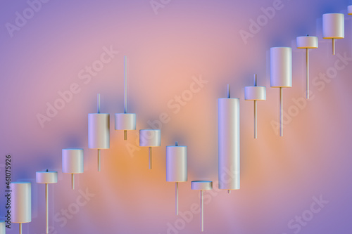 A chart showing an uptrend. Decorative background
