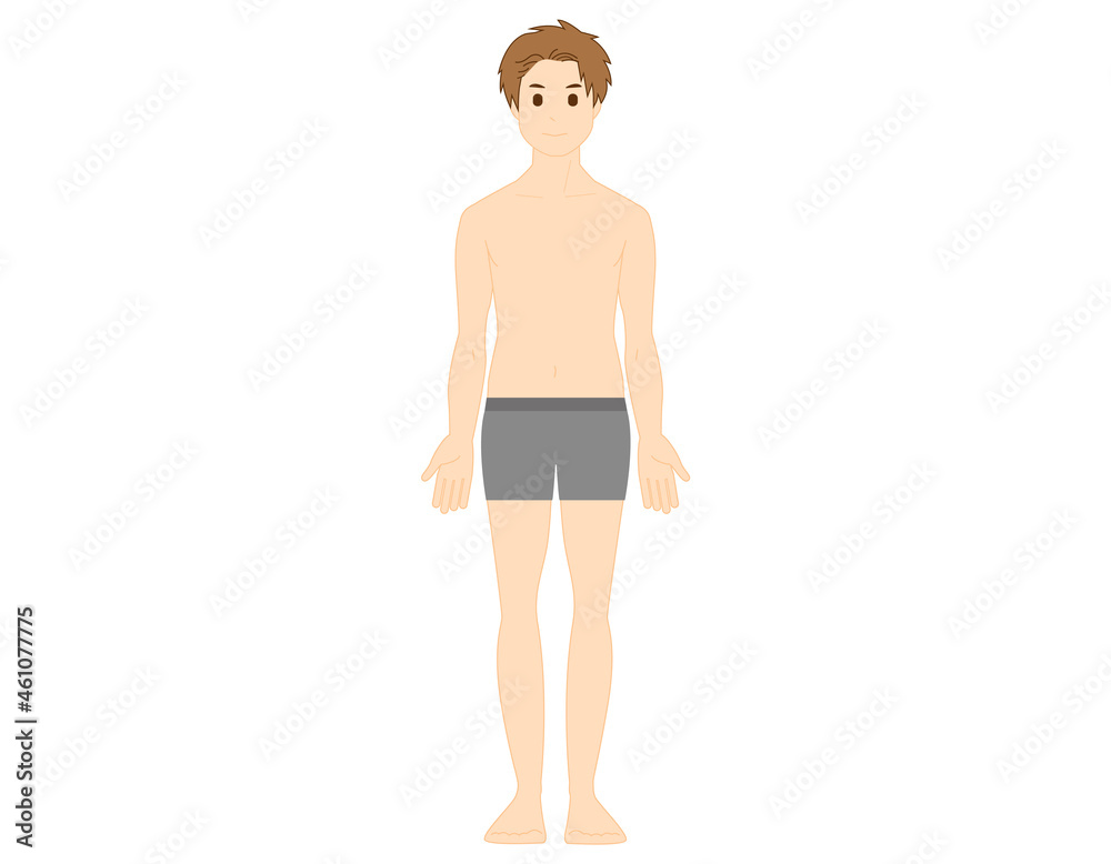 Fototapeta premium Full body illustration of a man. Beauty. Vector illustration.