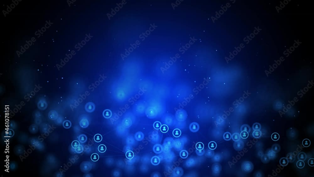 4K Technology Icon of People Network Symbol Digital devices on Internet Loop background. Connecting people, flickering. Global connection. Lines connecting people. Internet and social media. 4K Technology Icon of People Network Symbol Digital devices on Internet Loop background. Connecting people, flickering. Global connection. Lines connecting people. Internet and social media.