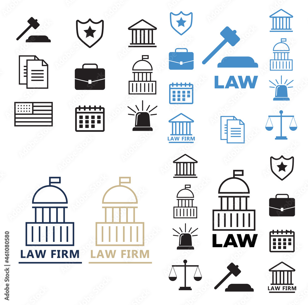 Voting and elections linear icons. Government political eps10