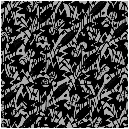 vector pattern in geometric ornamental style. Black and white pattern.