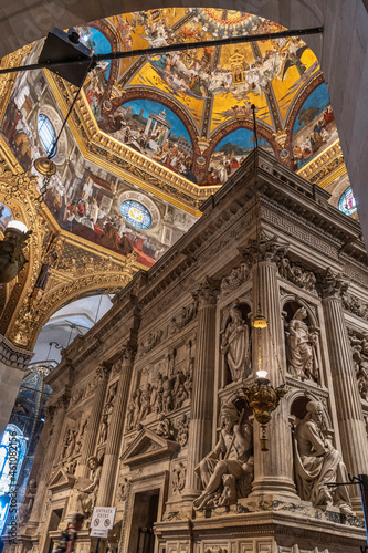 Pontifical Minor Basilica of the Holy House of Loreto is one of the most important and ancient places of Marian pilgrimage in the Catholic world. Loreto, province of Ancona, Marche, Italy, Europe.