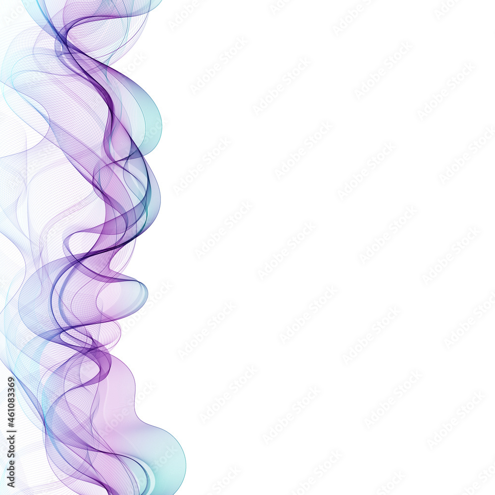Smoke abstract background with curve. Suitable for poster, wallpaper, cover and flyer. Color wave. eps 10