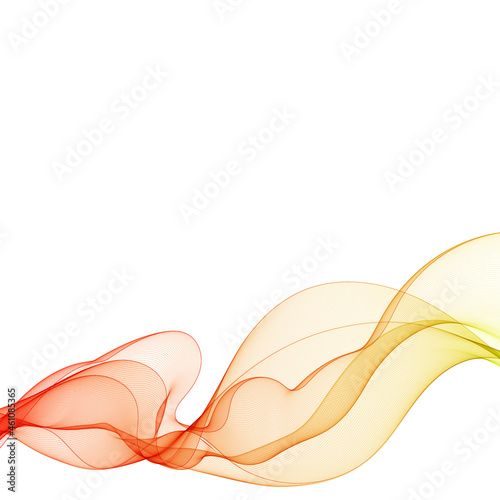 Colorful Design Element Gradient Wave Line Isolated on White Background. Abstract Transparent Smooth Wavy Horizontal Curved Line. eps 10