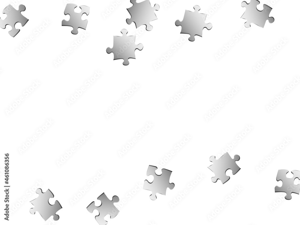 Business teaser jigsaw puzzle metallic silver Business teaser jigsaw puzzle metallic silver