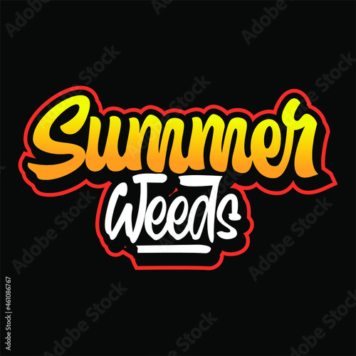 Summer Weeds logotype design for sticker  t-shirt  etc.
