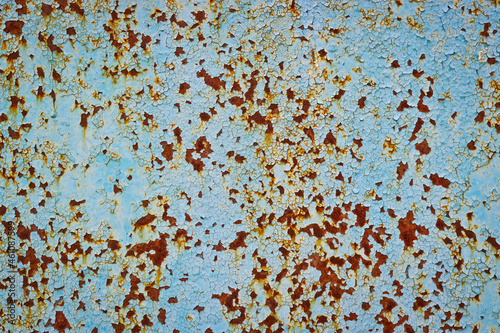 Rusty metal texture, old paint, cracked grunge background.