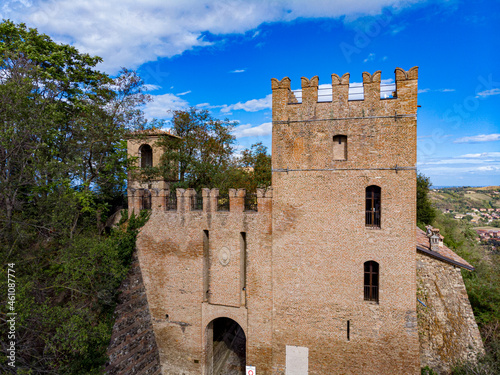 abbey of monteveglio regional natural park bologna aerial photos with drone photo