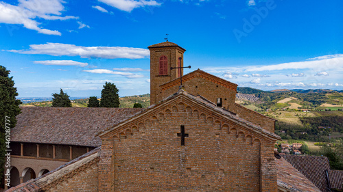 abbey of monteveglio regional natural park bologna aerial photos with drone photo