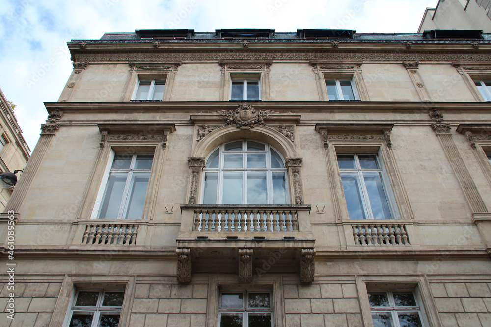 ancient building at the champs-élysées in paris (france)