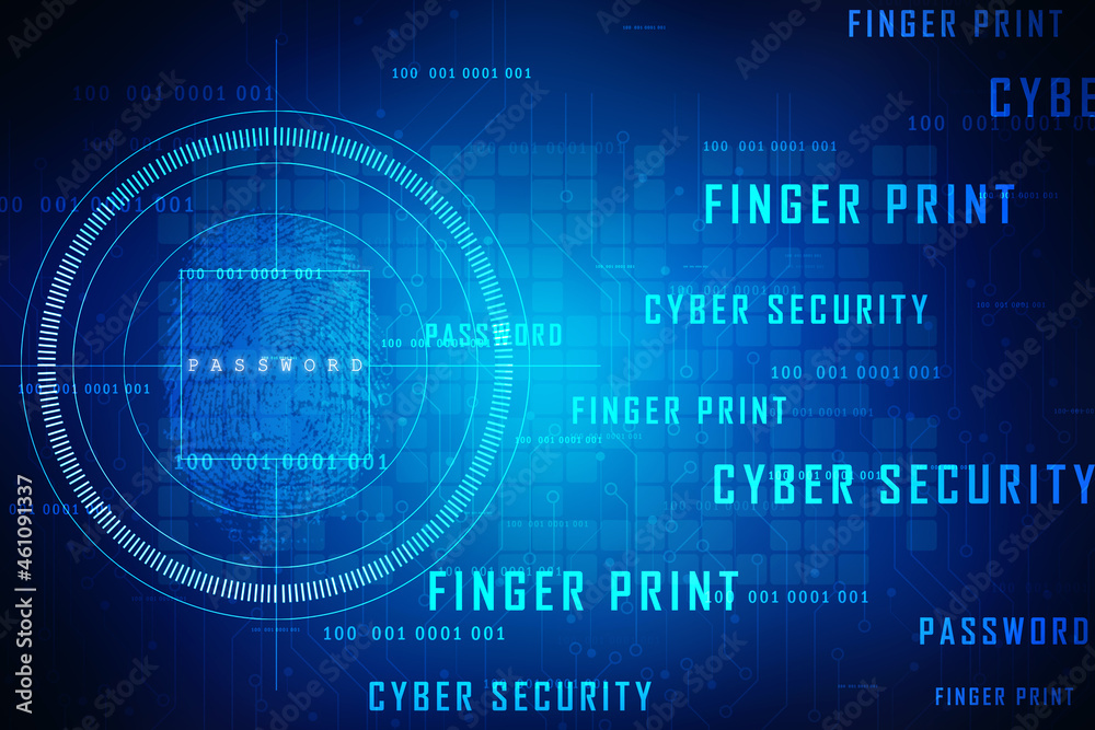 Fingerprint Scanning Technology Concept 2d Illustration Fingerprint Scanning Technology Concept 2d Illustration