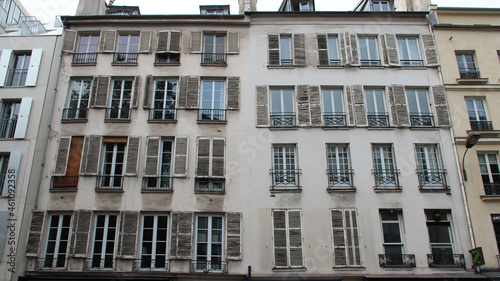 flat buildings in paris (france)