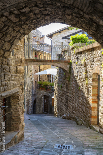 A beautiful view of Gubbio, medieval town in the Province of Perugia
