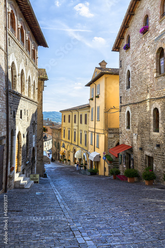 Fototapeta Naklejka Na Ścianę i Meble -  A beautiful view of Gubbio, medieval town in the Province of Perugia