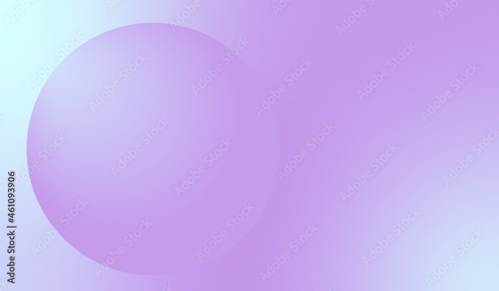 Smooth gradient sphere on soft pastel background. Template for cover, banner, poster, ad, header, homepage, etc.