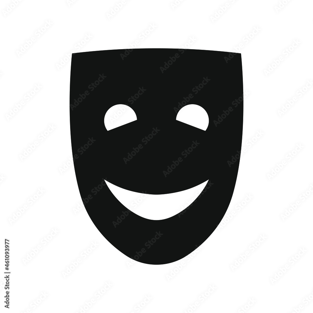 Carnival mask icon vector. anonymous illustration sign. logo isolated on white background.