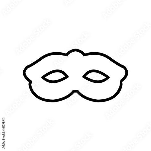 Carnival mask icon vector. anonymous illustration sign. logo isolated on white background.