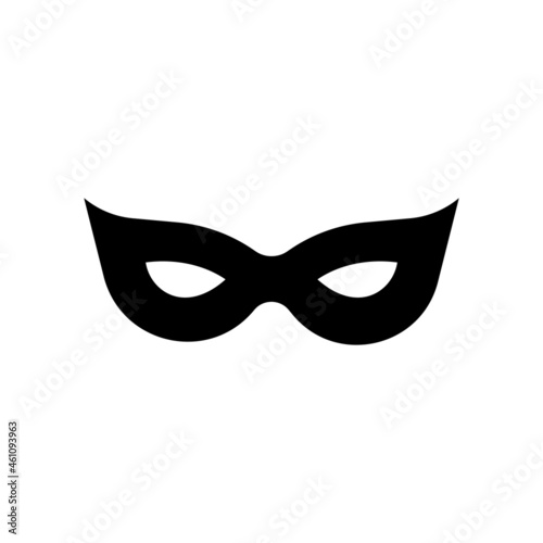 Carnival mask icon vector. anonymous illustration sign. logo isolated on white background.
