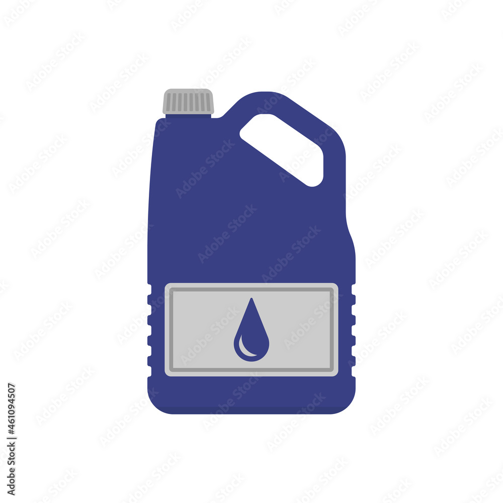 Obraz premium Jerrycan icon. Oil, water, gasoline. Colored silhouette. Side view. Vector simple flat graphic illustration. The isolated object on a white background. Isolate.
