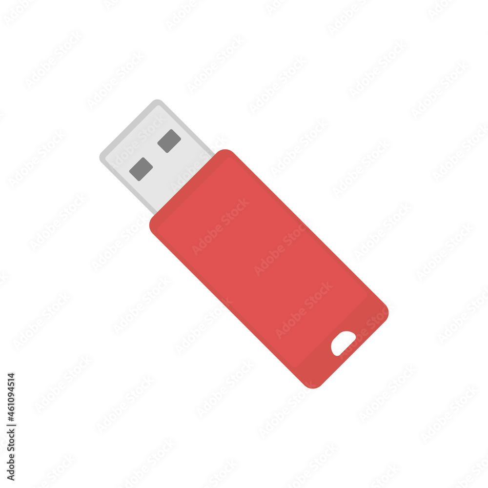 USB flash drive icon. Colored silhouette. Top view. Vector simple flat graphic illustration. The isolated object on a white background. Isolate. USB flash drive icon. Colored silhouette. Top view. Vector simple flat graphic illustration. The isolated object on a white background. Isolate.