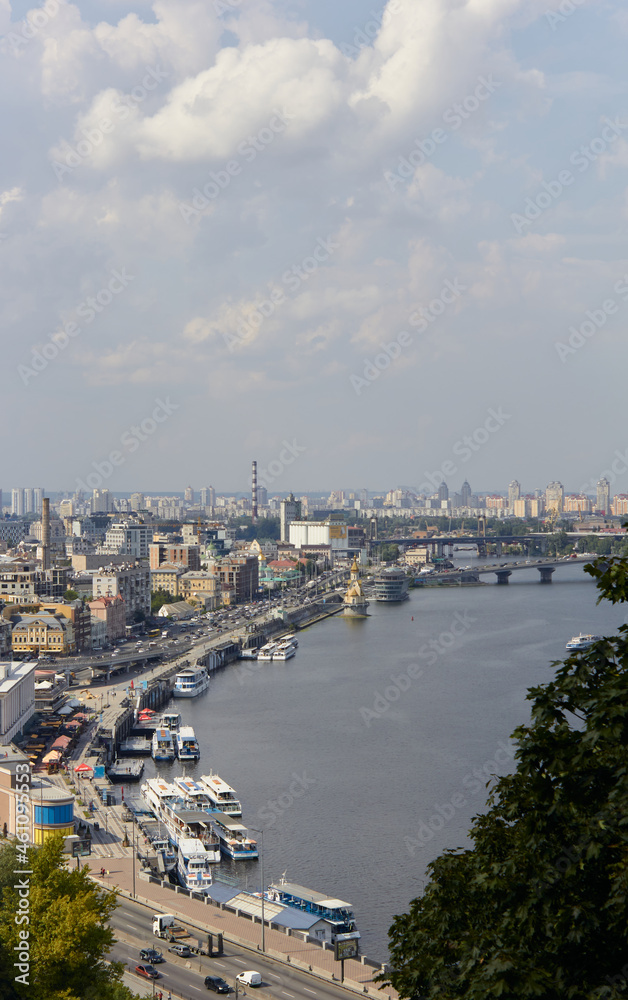 Landscape of the city of Kyiv.