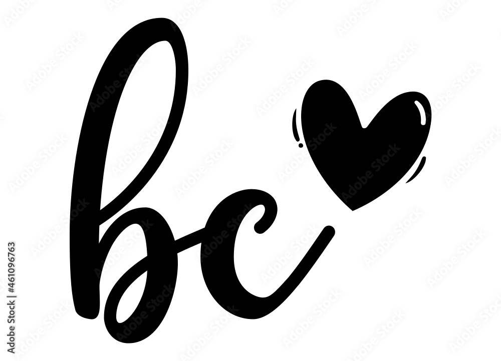 Obraz premium bc, cb, Monogram with Heart Decor, monogram wedding logo. Love icon, couples Initials, lower case, Initials Sticker for Car Laptop Tumbler, home decor