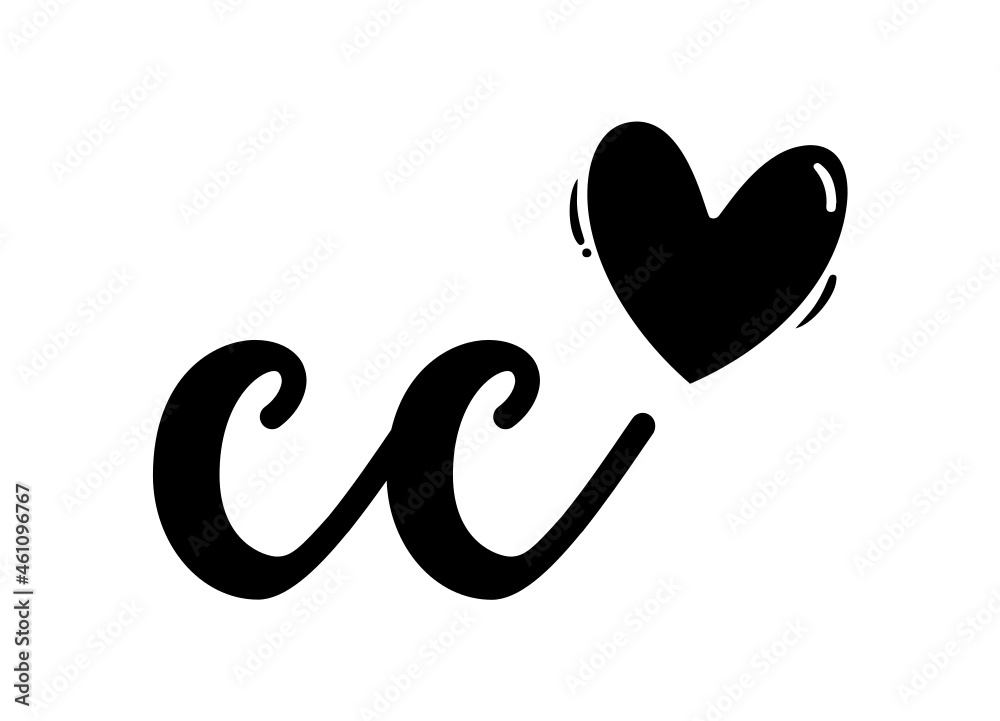 cc, cc, Monogram with Heart Decor, monogram wedding logo. Love icon, couples Initials, lower case, Initials Sticker for Car Laptop Tumbler, home decor cc, cc, Monogram with Heart Decor, monogram wedding logo. Love icon, couples Initials, lower case, Initials Sticker for Car Laptop Tumbler, home decor