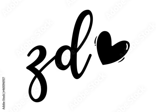 zd, dz, Monogram with Heart Decor, monogram wedding logo. Love icon, couples Initials, lower case, Initials Sticker for Car Laptop Tumbler, home decor