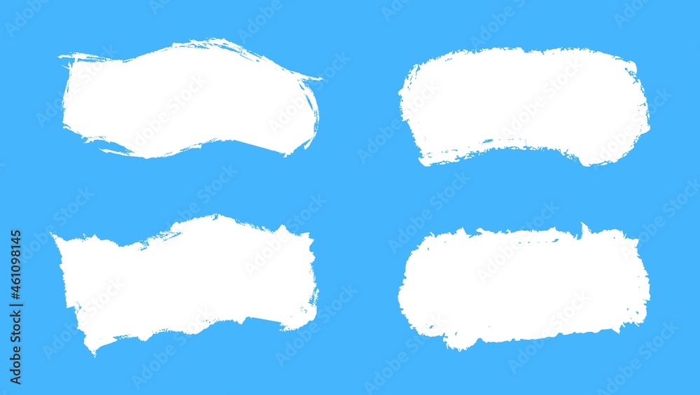 Set Of Abstract White Minimal Paintbrush Texture Frame Template Set Of Abstract White Minimal Paintbrush Texture Frame Template