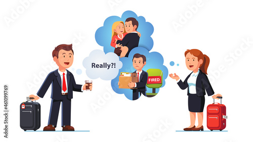 Business people communication, gossip concept