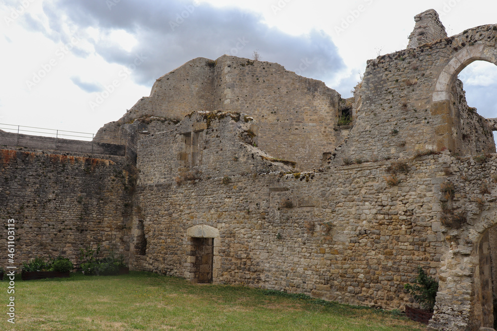 Centre - Loiret - Yèvre le Châtel - Cour et murs en ruine du chateau