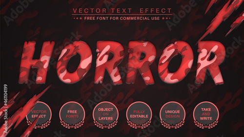 Blood Paper -  Editable Text Effect, Font Style