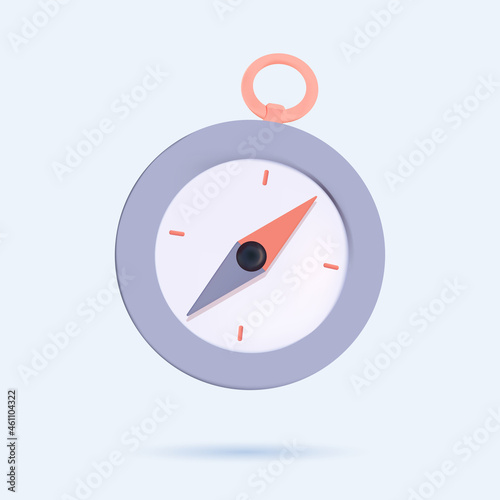 Free Download Compass for traveling and exploration, discovery, journey, geography and orienteering. Orientation technology icon. Navigational tool to find right way and choose the right direction. 3D illustration. - GFXLoad