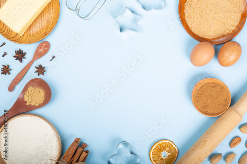 Christmas cookie cooking background