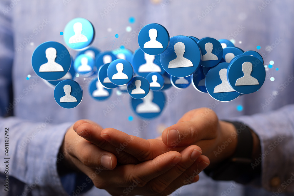 videoconference group of people talking in social network videoconference group of people talking in social network
