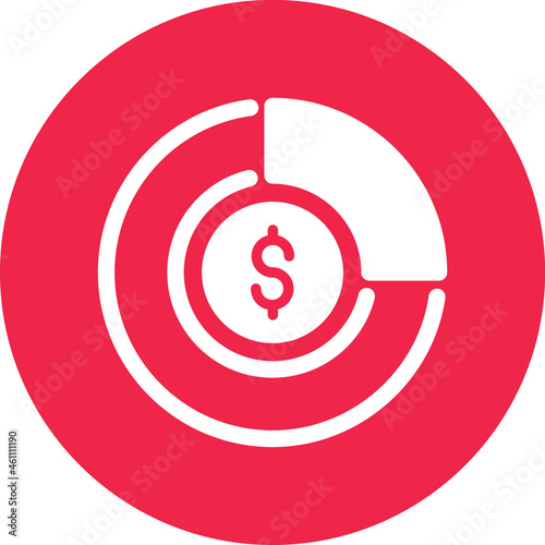 Dollar Analytics Isolated Vector icon which can easily modify or edit