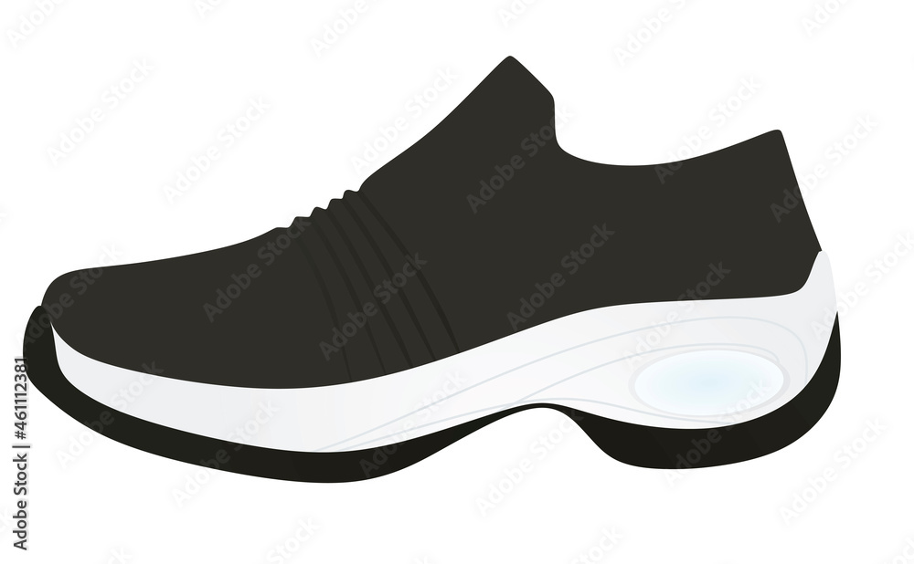 Black air sneaker. vector illustration Black air sneaker. vector illustration
