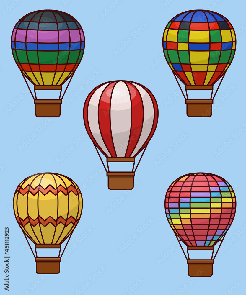 Obraz premium hot air balloon Set