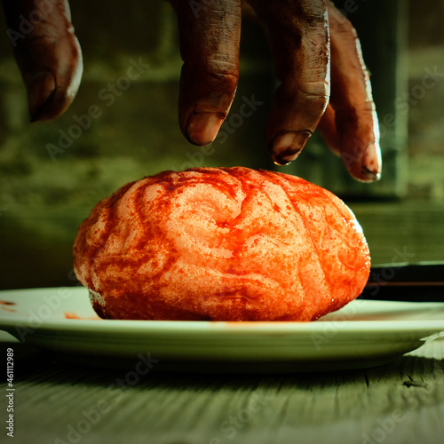 Quadro su tela Zombie Brains Dinner Concept