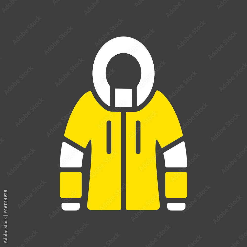 Winter Jacket vector icon. Winter sign