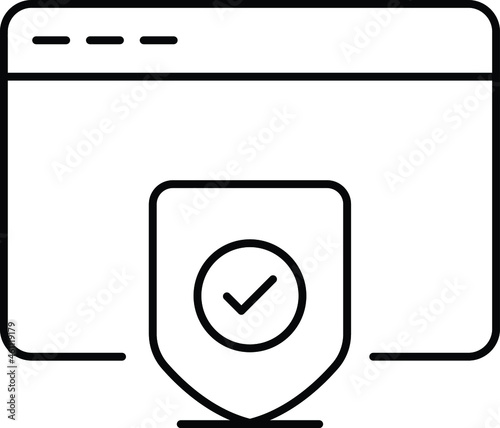 Secure Browser Isolated Vector icon which can easily modify or edit